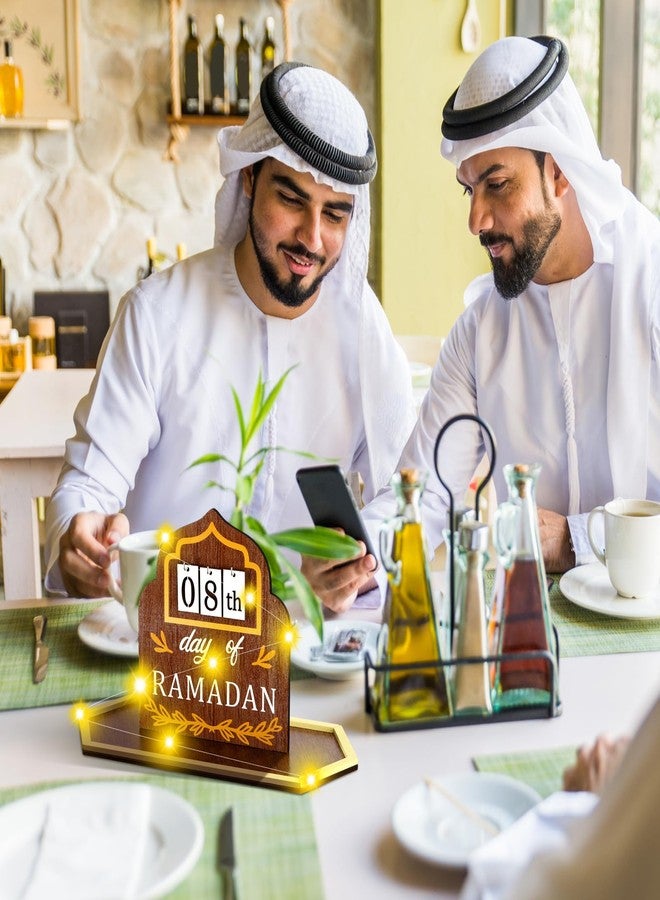 تقويم رمضان من سيلووي، تقويم خشبي للعد التنازلي، زينة منزلية، 30 يومًا حتى عيد الفطر 2025، هدية رمضانية، زينة إسلامية، ديكور رمضان والعيد - Image 4
